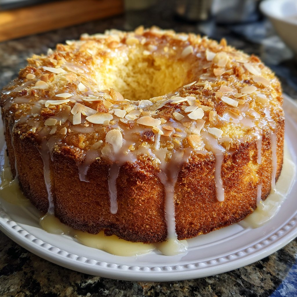 Zitronenkuchen mit Mandelkruste