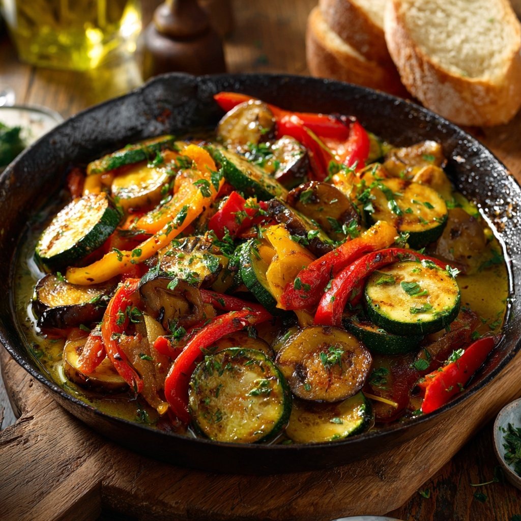 Gegrillte Gemüse Pfanne