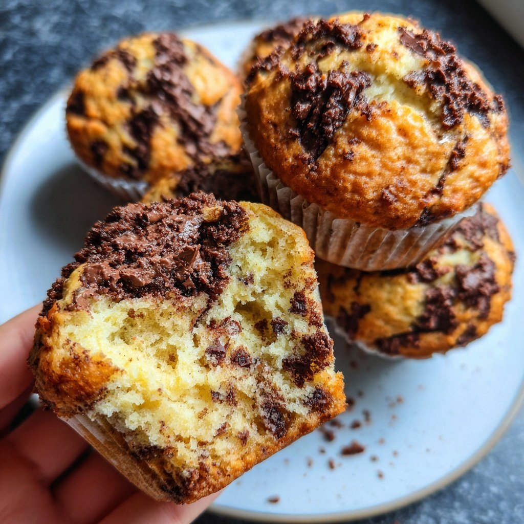 Muffins mit Kakao und Vanille