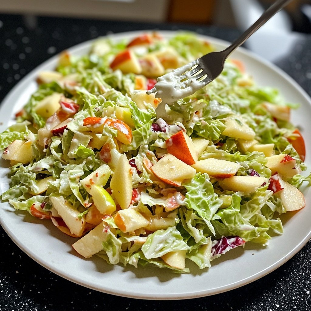 Chinakohl-Apfel-Salat mit veganem Joghurtdressing