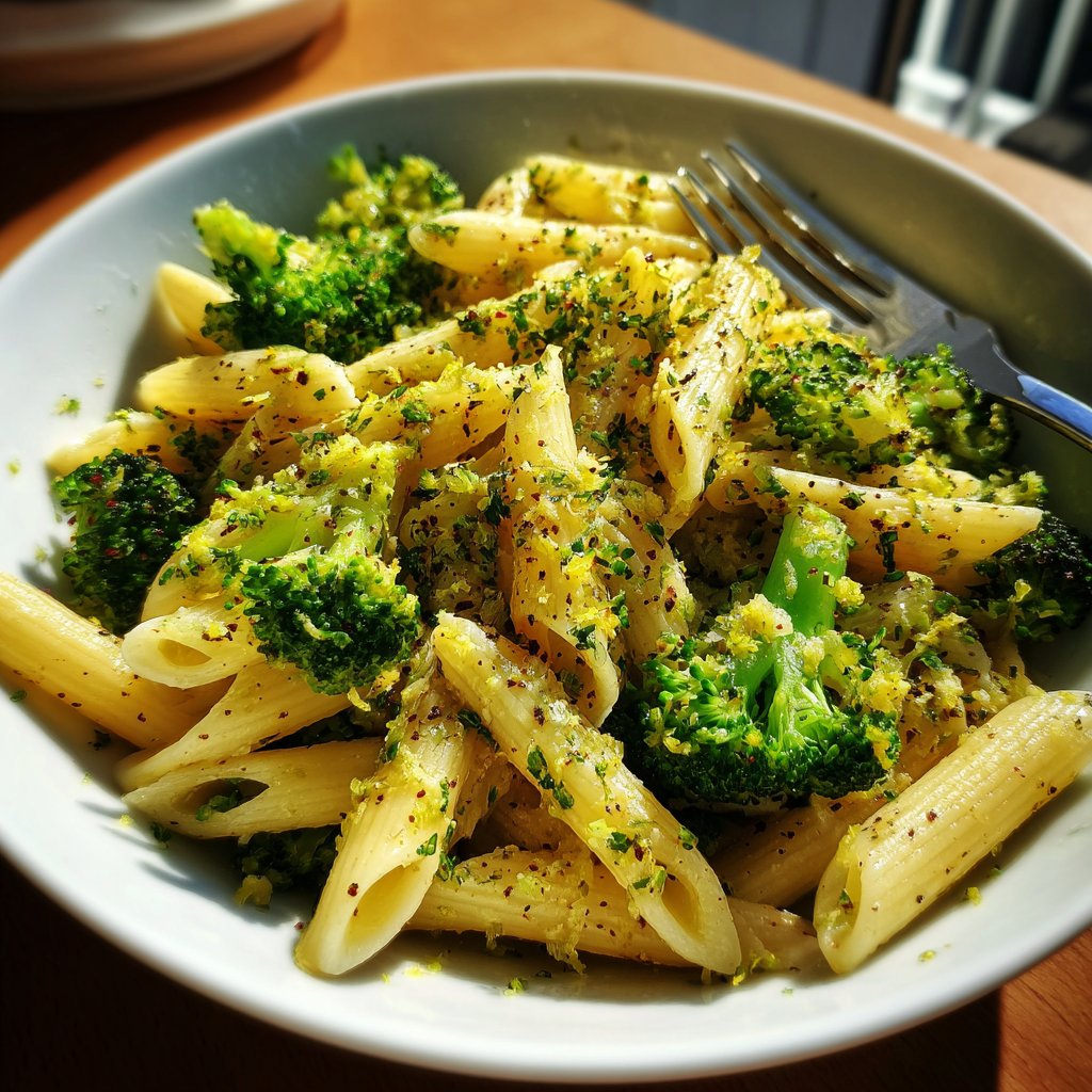 Penne mit Brokkoli und Zitronenschale